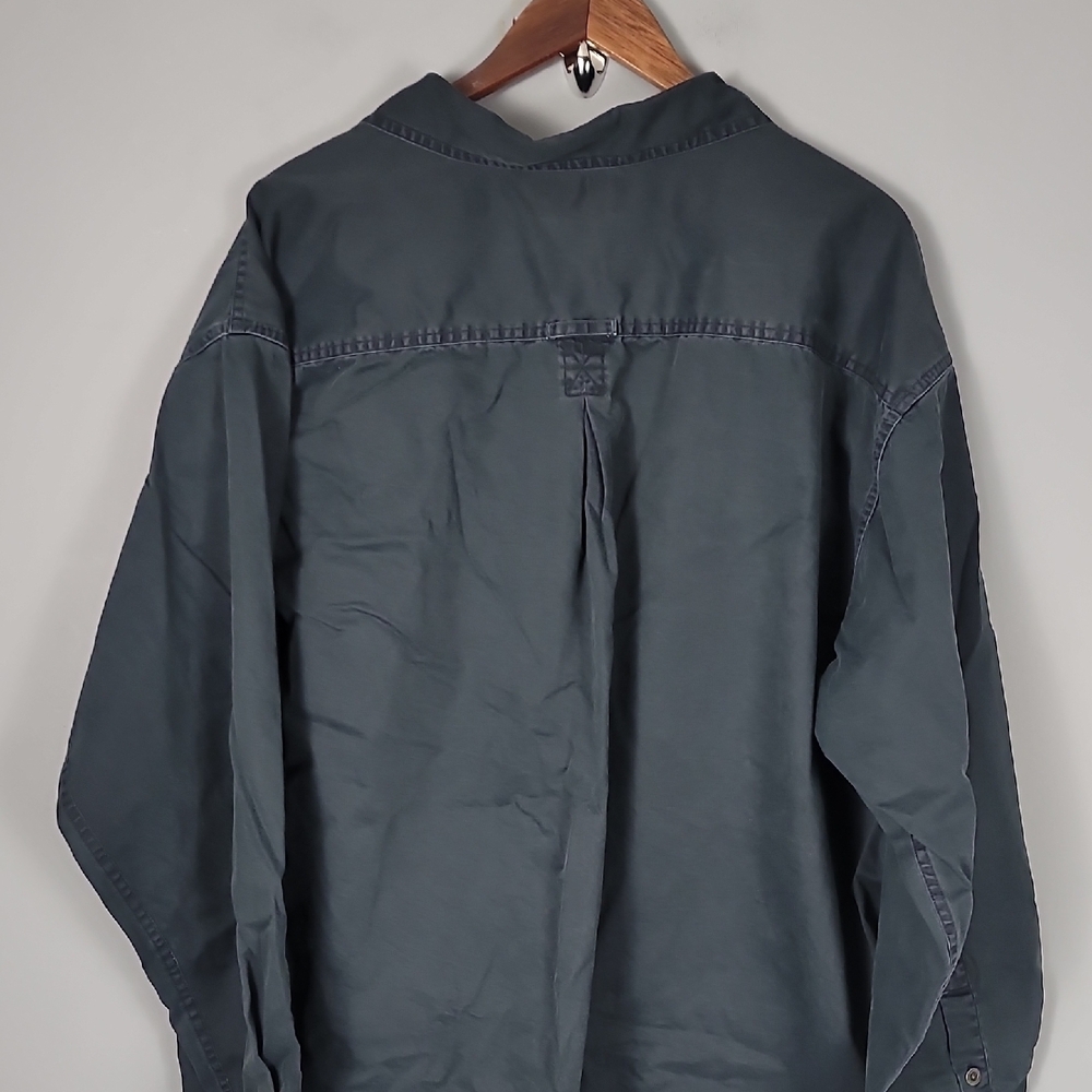 Columbia Canvas Big & Tall Gray Lightweight Shirt Jacket Casual Style - Picture 5 of 7